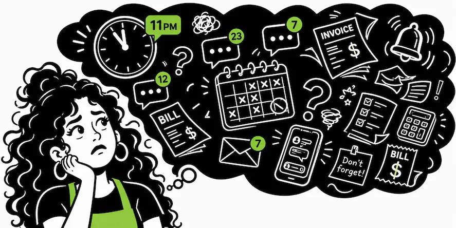 Empreendedor sobrecarregado pela falta de clientes — o problema que a MySaaSLux resolve