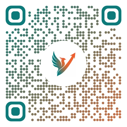 Ejemplo de código QR Premium con el logo y el color de marca de FinanzLatina
