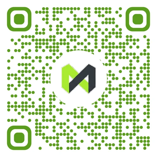 Ejemplo de código QR Premium con el logo y el color de marca de MySaaSLux