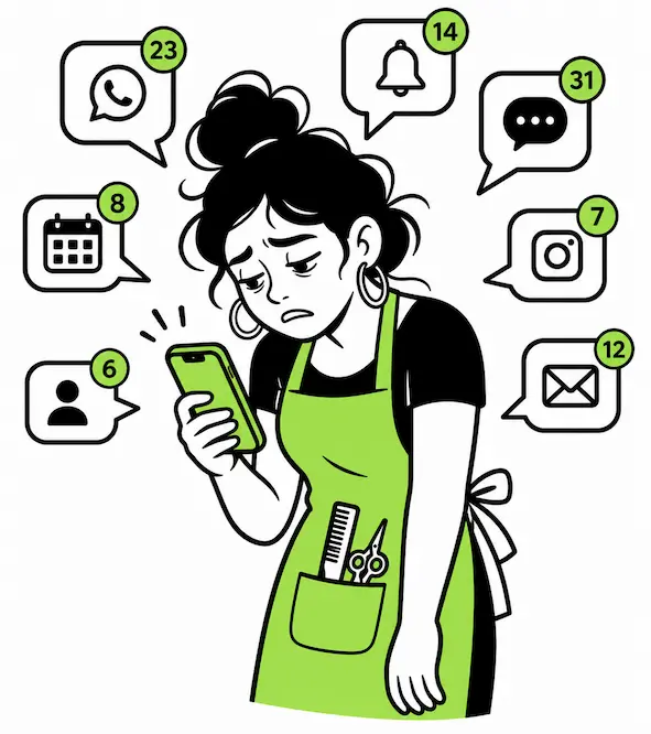 Sobrecarregado com notificações de WhatsApp de clientes